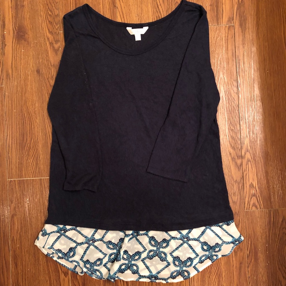 Charming Charlie Navy long sleeve